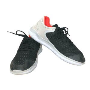 Nike Kids Free Running Athletic Shoes Sneakers AH3451-004 Youth 7 Black Orange